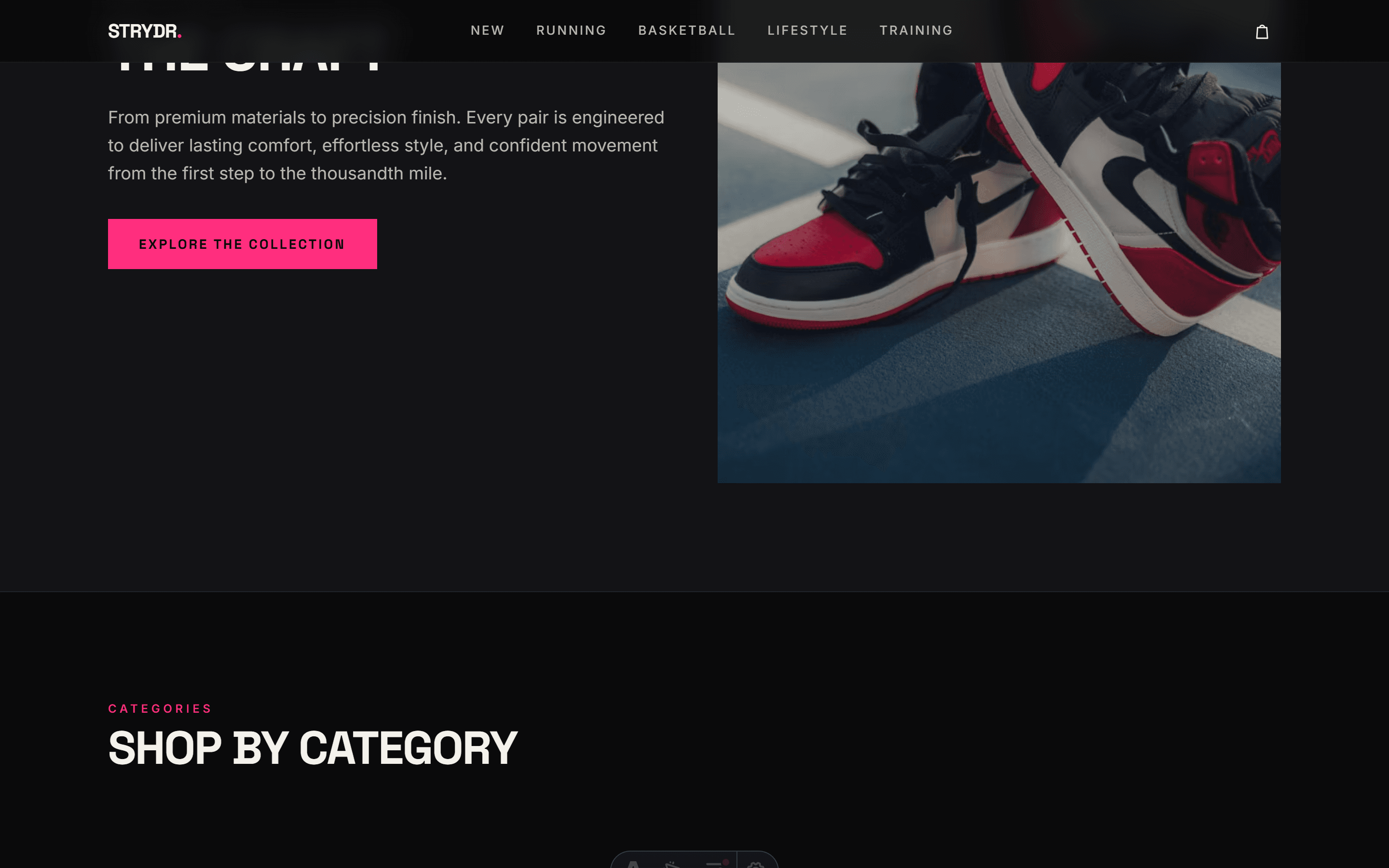 Strydr: Editorial shop-by-category